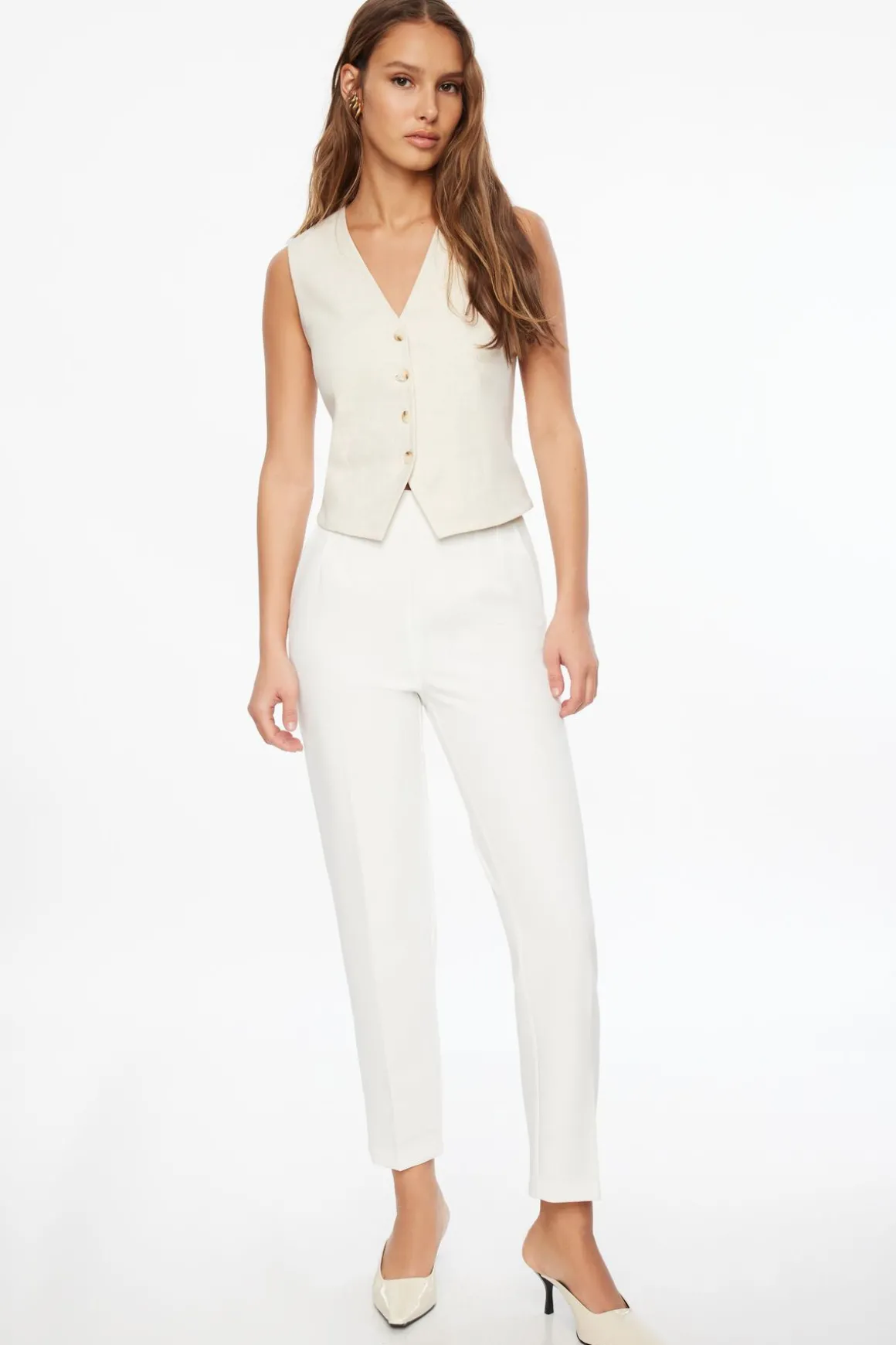 Pants | Slim Leg Pants-Dynamite Kendall Slim Side Zip Pants White