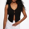 Sweaters & Cardigans | Sweaters-Dynamite Keyhole Knit Vest Black
