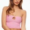 Sweaters & Cardigans | Sweaters-Dynamite Keyhole Tube Top Pink