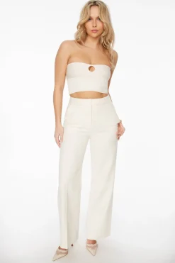 Sweaters & Cardigans | Sweaters-Dynamite Keyhole Tube Top White