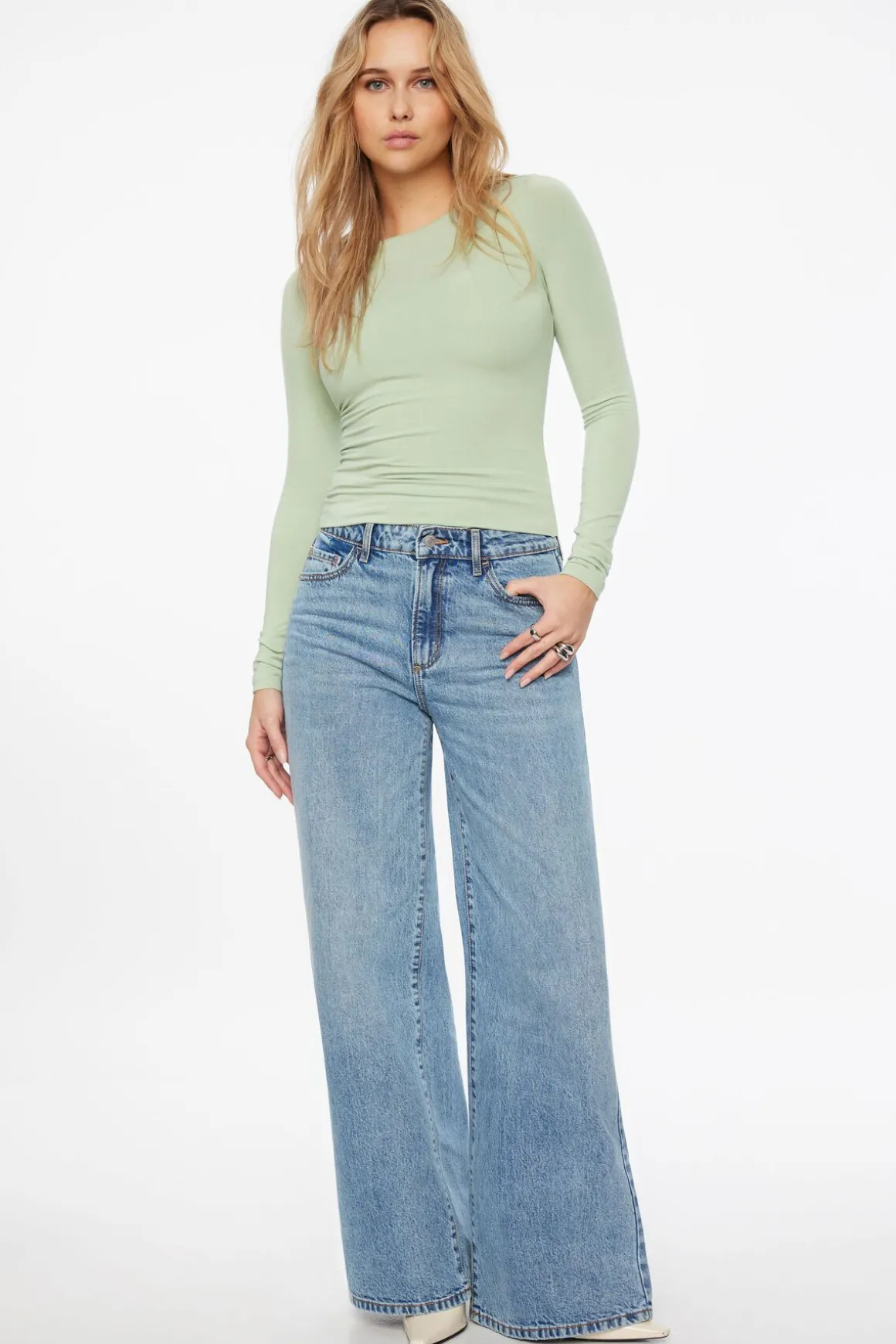Tees & Tanks | Tees & Tanks-Dynamite Kyla Jersey Long Sleeve T Shirt Green