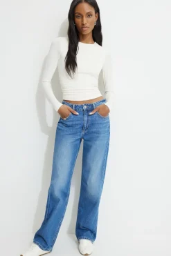 Tees & Tanks | Tees & Tanks-Dynamite Kyla Jersey Long Sleeve T-Shirt White