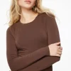 Tees & Tanks | Tees & Tanks-Dynamite Kyla Long Sleeve T Shirt Brown