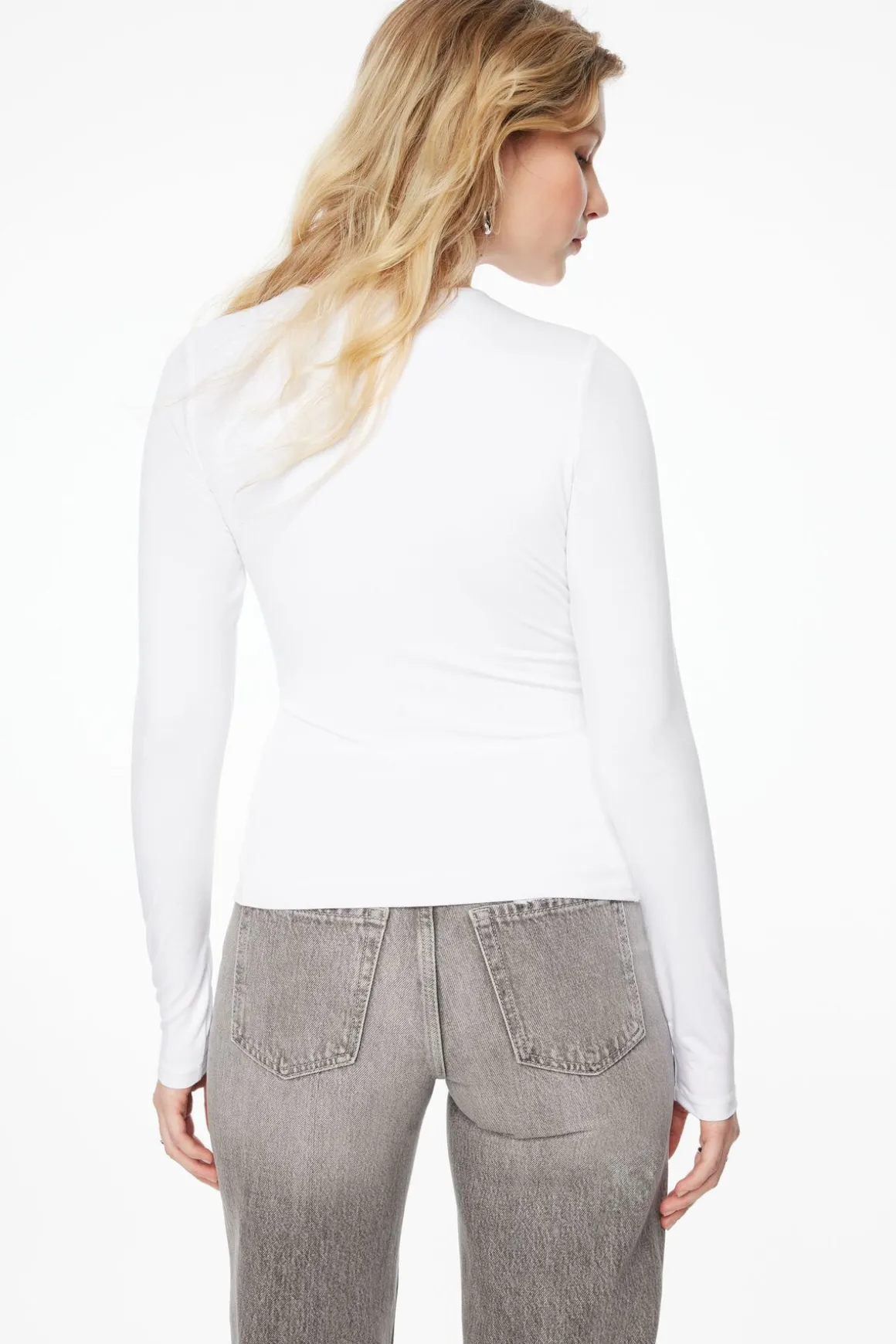 Tees & Tanks | Tees & Tanks-Dynamite Kyla Long Sleeve T Shirt White