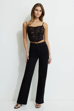 Blouses & Tops | Blouses & Tops-Dynamite Lace Bustier Top Black