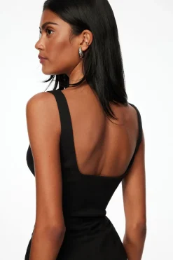 Blouses & Tops | Online Exclusives-Dynamite Lace Up Front Blouse Black