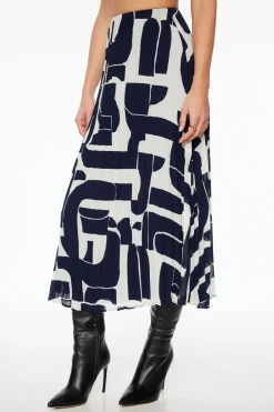 Skirts & Skorts | Skirts-Dynamite Laure Pleated Chiffon Maxi Skirt Black