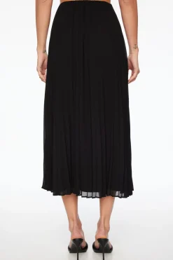 Skirts & Skorts | Skirts-Dynamite Laure Pleated Chiffon Maxi Skirt Black
