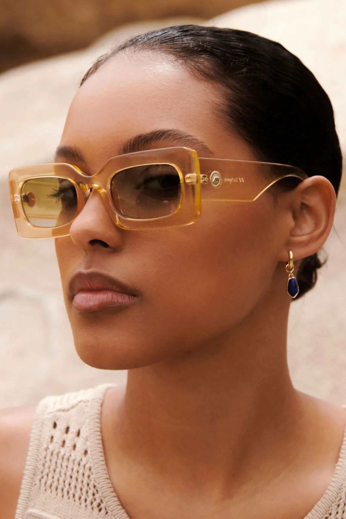 Sunglasses-Dynamite LE SPECS | Oh Damn Sunglasses Brown