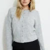 Sweaters & Cardigans | Sweaters-Dynamite Light Boxy Cardigan Gray