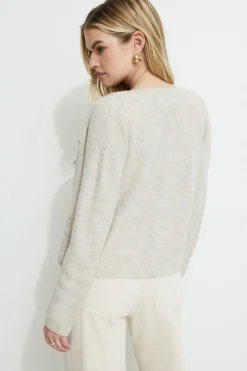 Sweaters & Cardigans | Sweaters-Dynamite Light Boxy Cardigan Brown
