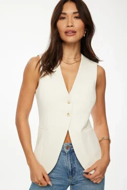 Blazers & Vests | Vests-Dynamite Long Flyaway Vest White