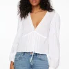 Blouses & Tops | Blouses & Tops-Dynamite Long Sleeve Peplum Blouse White