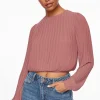 Blouses & Tops | Blouses & Tops-Dynamite Long Sleeve Pleated Top Burgundy