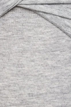 Tees & Tanks | Tees & Tanks-Dynamite Long Sleeve Twist Front Top Grey