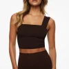 Tees & Tanks | Tees & Tanks-Dynamite Lota Sculpt Tank Top Brown