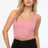 Tees & Tanks | Tees & Tanks-Dynamite Lota Sculpt Tank Top RED