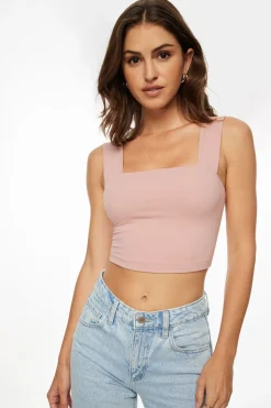 Tees & Tanks | Tees & Tanks-Dynamite Lota Sculpt Tank Top PINK