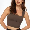 Tees & Tanks | Tees & Tanks-Dynamite Lota Sculpt Tank Top Brown