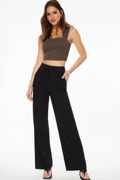 Tees & Tanks | Tees & Tanks-Dynamite Lota Sculpt Tank Top Brown