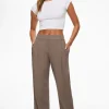 Pants-Dynamite Low Rise Relaxed Trousers Brown
