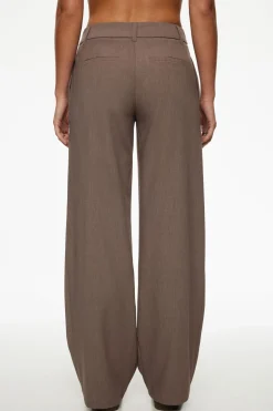 Pants-Dynamite Low Rise Relaxed Trousers Brown