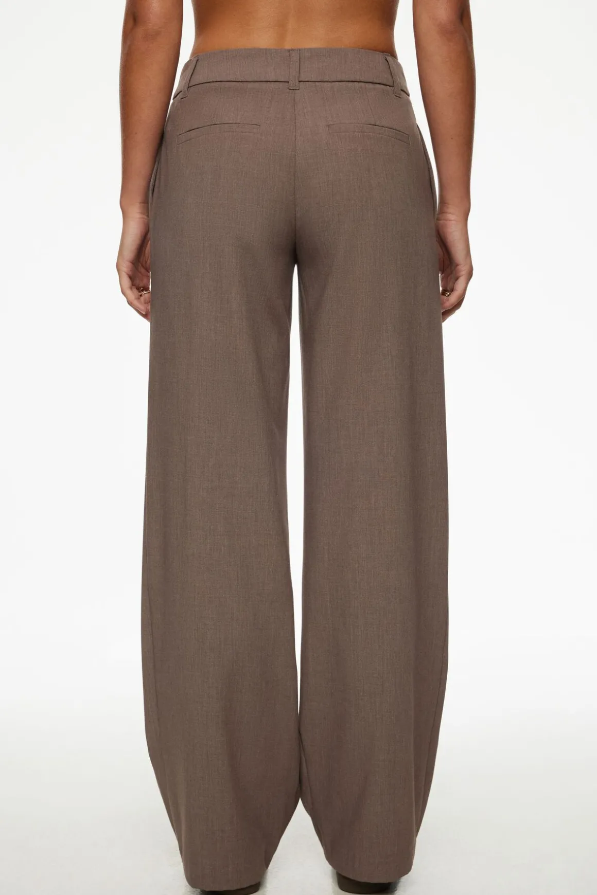 Pants-Dynamite Low Rise Relaxed Trousers Brown