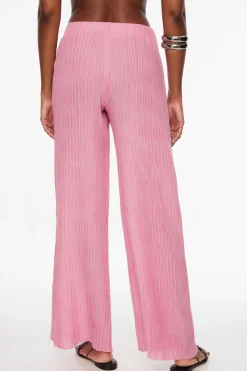 Pants | Wide Leg Pants-Dynamite Malika Crinkled Wide Leg Pants Red