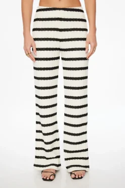 Pants-Dynamite Malika Crochet Wide Leg Pants Brown