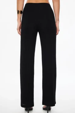 Pants-Dynamite Malika Crochet Wide Leg Pants Black