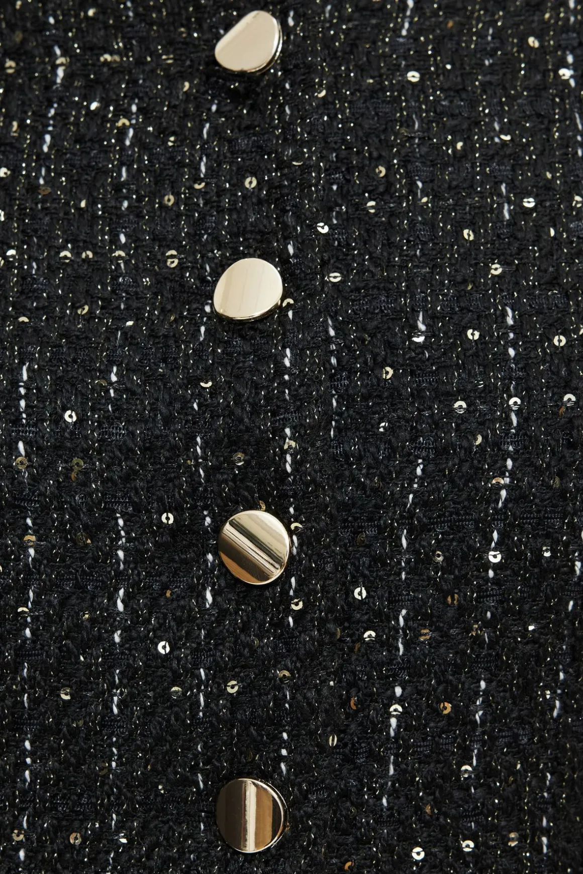 Blazers & Vests | Matching Sets-Dynamite Margaux Metallic Tweed Cropped Blazer Black