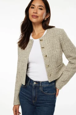 Blazers & Vests | Matching Sets-Dynamite Margaux Tweed Blazer Brown