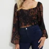 Blouses & Tops | Blouses & Tops-Dynamite Marilena Front Tie Blouse Coral