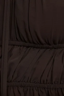Blouses & Tops | Blouses & Tops-Dynamite Marilena Front Tie Blouse Brown