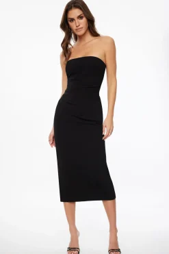 Dresses & Jumpsuits | Midi & Maxi Dresses-Dynamite Matilda Midi Tube Dress Black