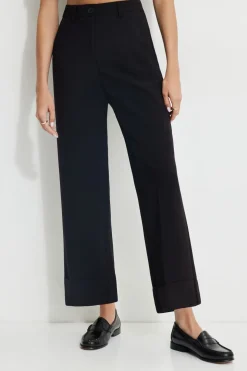 Pants | Straight Leg Pants-Dynamite Max Cuffed Ankle Pants Black