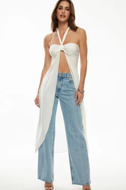 Blouses & Tops | Blouses & Tops-Dynamite Maxi Halter Top White
