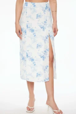 Skirts & Skorts | Skirts-Dynamite Maxine Midi Slip Skirt Blue