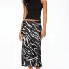 Skirts & Skorts | Skirts-Dynamite Melody Satin Slip Midi Skirt Black