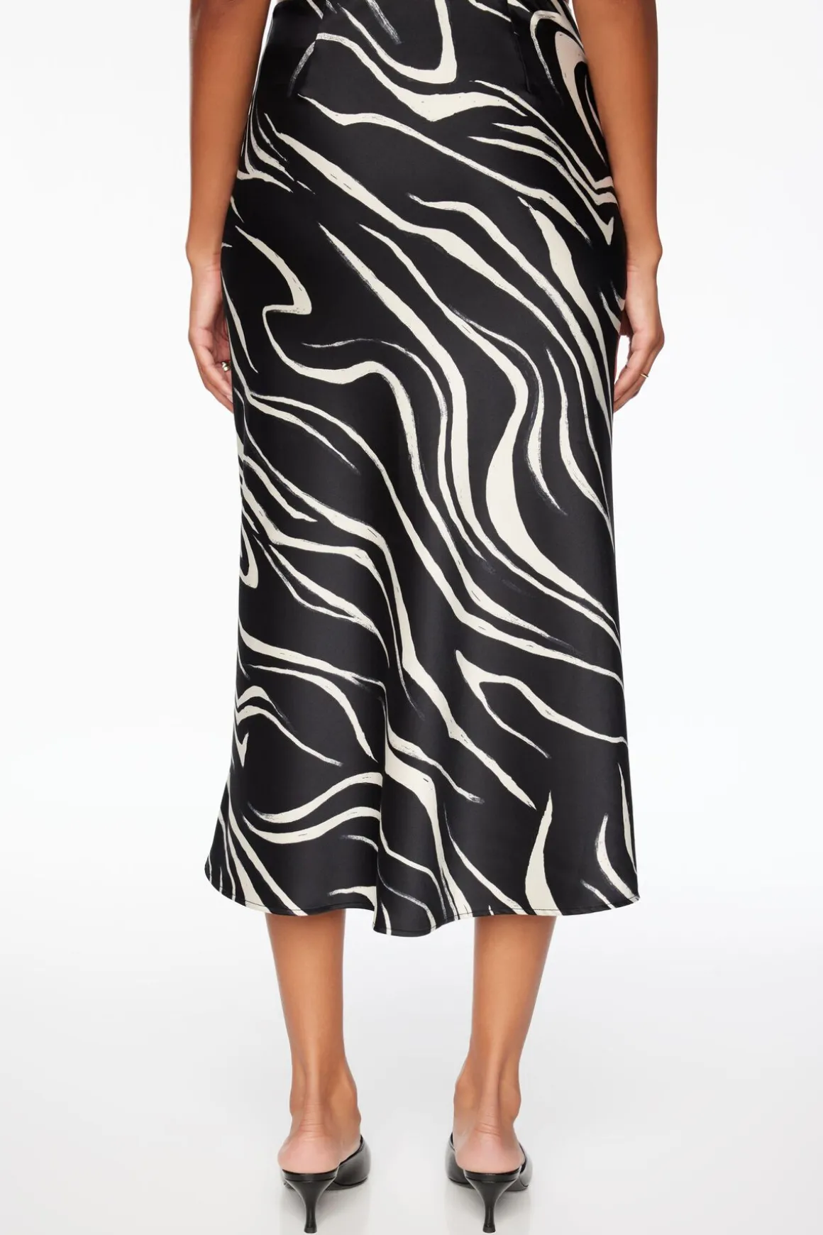 Skirts & Skorts | Skirts-Dynamite Melody Satin Slip Midi Skirt Black