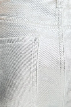Jeans & Denim | Matching Sets-Dynamite Metallic Heidi Wide Leg Jeans Gray