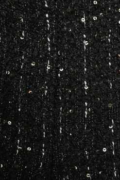 Shorts | Bestsellers-Dynamite Metallic Tweed Micro Shorts Black