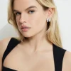 Earrings-Dynamite Micropavé Gem Bow Studs Gray