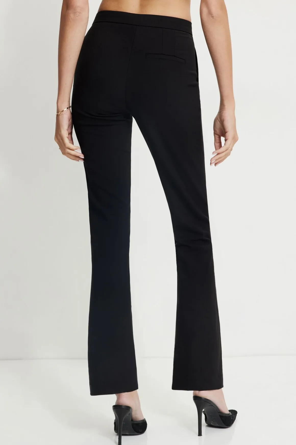 Pants-Dynamite Mid Rise Bootcut Pants Black