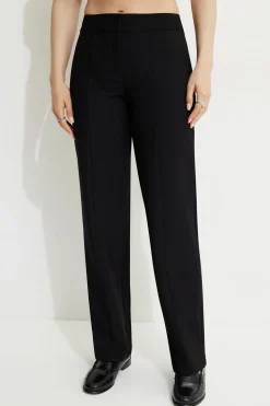 Pants | Straight Leg Pants-Dynamite Mid Rise Straight Leg Pants Black