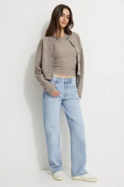 Jeans & Denim-Dynamite Mika Relaxed Straight Jeans Blue