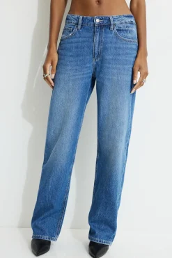 Jeans & Denim | Bestsellers-Dynamite Mika Relaxed Straight Jeans Blue