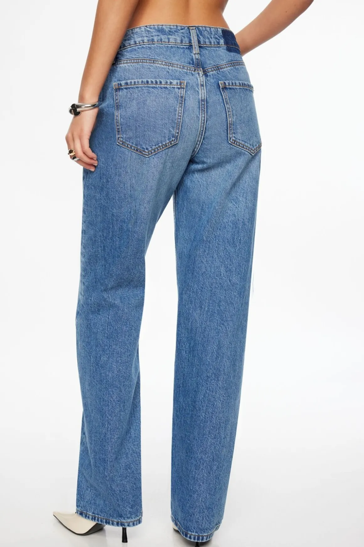 Jeans & Denim-Dynamite Mika Relaxed Straight Jeans Blue