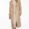 Coats & Jackets | Classic Coats-Dynamite Military Faux Leather Trench Coat Brown