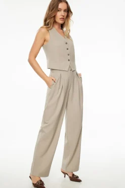 Blazers & Vests | Matching Sets-Dynamite Millie Tailored Striped Vest Brown